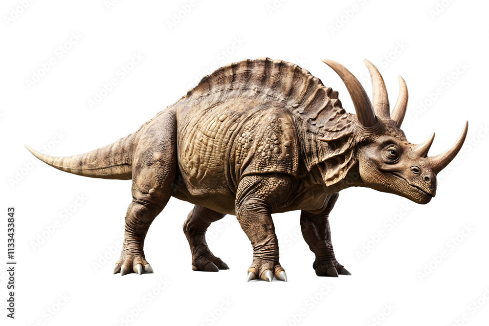 Fototapeta premium Realistic 3D Render of a Triceratops Dinosaur