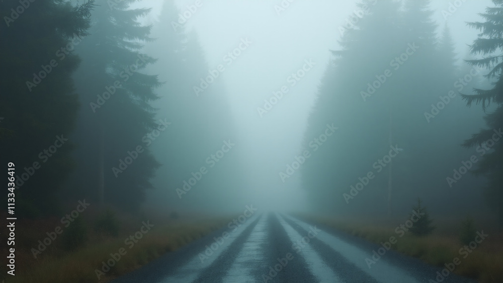 Fog weather theme. Generative ai. Fog weather theme. Generative ai.