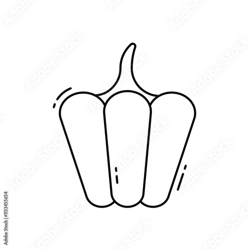 Bell pepper  vector icon