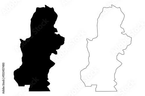 Kasai Province (Democratic Republic of the Congo, DR Congo, DRC, Congo-Kinshasa) map vector illustration, scribble sketch Kasai map