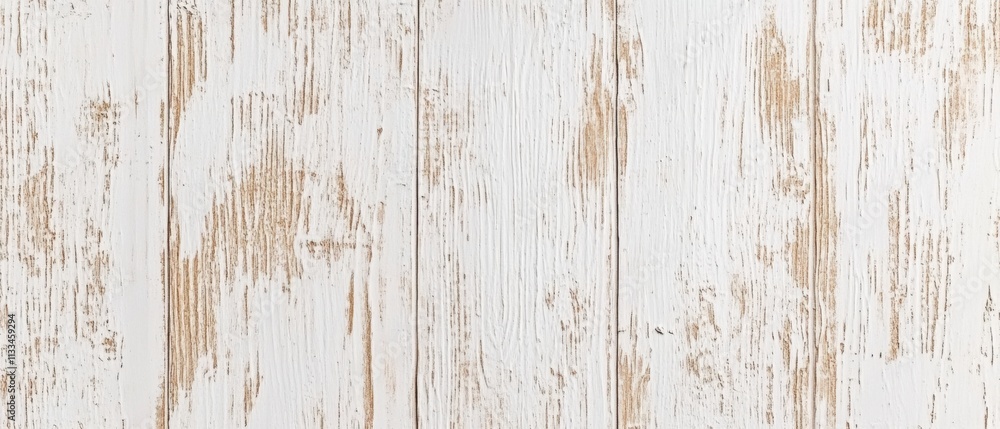 Fototapeta premium Whitewashed Rustic Wood Texture Background, Weathered Wooden Plank Surface