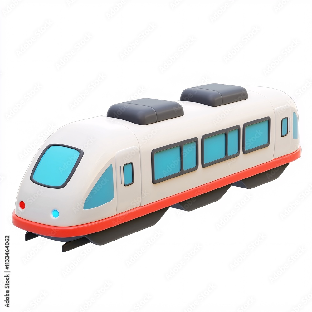 Fototapeta premium train icon 3d icon and illustration isolated white background