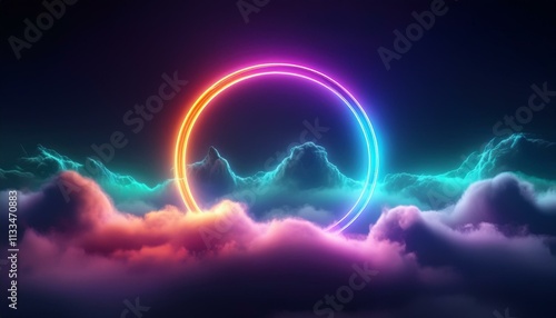 Wallpaper Mural rainbow in the night Torontodigital.ca