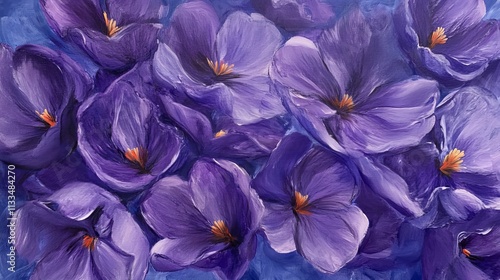 purple flowers, vibrant blooms, floral beauty