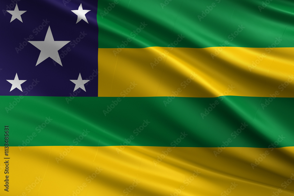Obraz premium Bandeiras dos Estados Brasileiros - Sergipe - SE