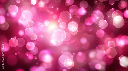 Pink bokeh lights are glowing and creating a festive holiday background, perfect for celebrations, announcements, or any project needing a touch of sparkle and magic