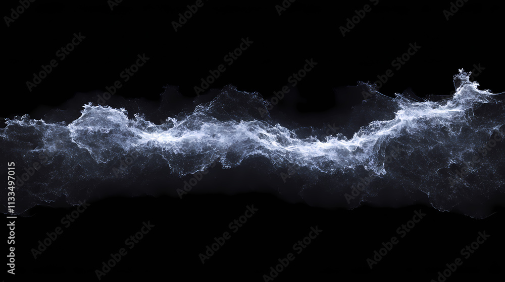 Beautiful and elegant wisp of white smoke on a black background, generative ai. Wisp. Illustration Beautiful and elegant wisp of white smoke on a black background, generative ai. Wisp. Illustration