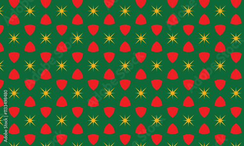 Christmas themed seamless geometric pattern. Perfect for printing, design and textiles photo