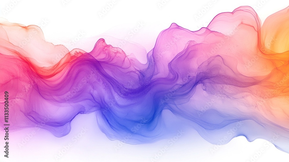 Abstract Colorful Ink Waves: A Serene Digital Painting Abstract Colorful Ink Waves: A Serene Digital Painting