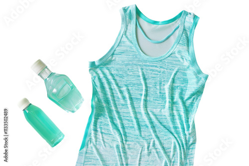 Stylish Workout Tank Top with Moisture Control, Keep Dry and Comfortable During Workouts with isolated on transparent background photo