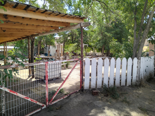 Rustic style camping zone, piedra parada, chubut province, argentina photo