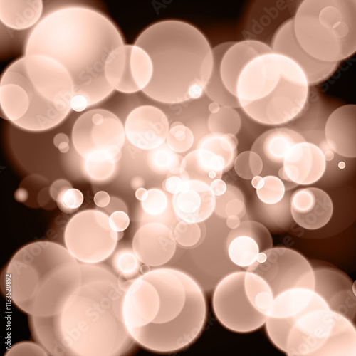 Abstract background with bokeh effect in trendy Mocha, Mousse shades, inspired by the color of the year 2025.