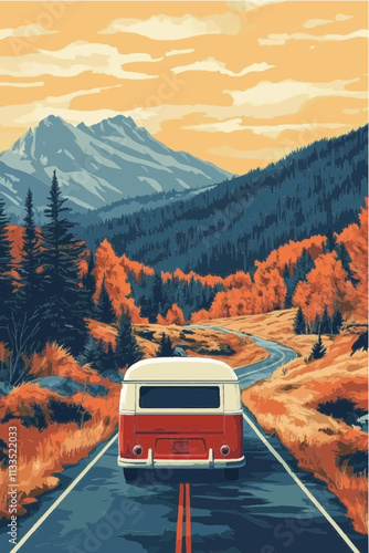 Vektorgrafik aus dem Package: flat, retro, vintage, modern, art, zeitgeist, film, movie, poster, kunstdruck