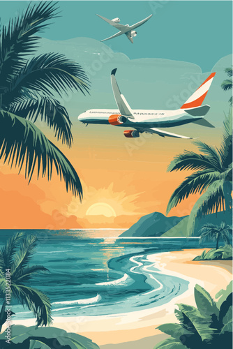 Vektorgrafik aus dem Package: flat, retro, vintage, modern, art, zeitgeist, film, movie, poster, kunstdruck
