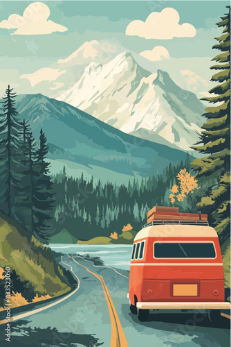 Vektorgrafik aus dem Package: flat, retro, vintage, modern, art, zeitgeist, film, movie, poster, kunstdruck