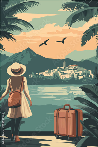 Vektorgrafik aus dem Package: flat, retro, vintage, modern, art, zeitgeist, film, movie, poster,