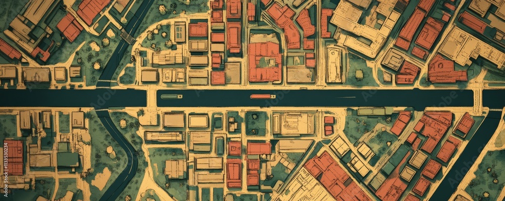 Obraz premium City Street Map