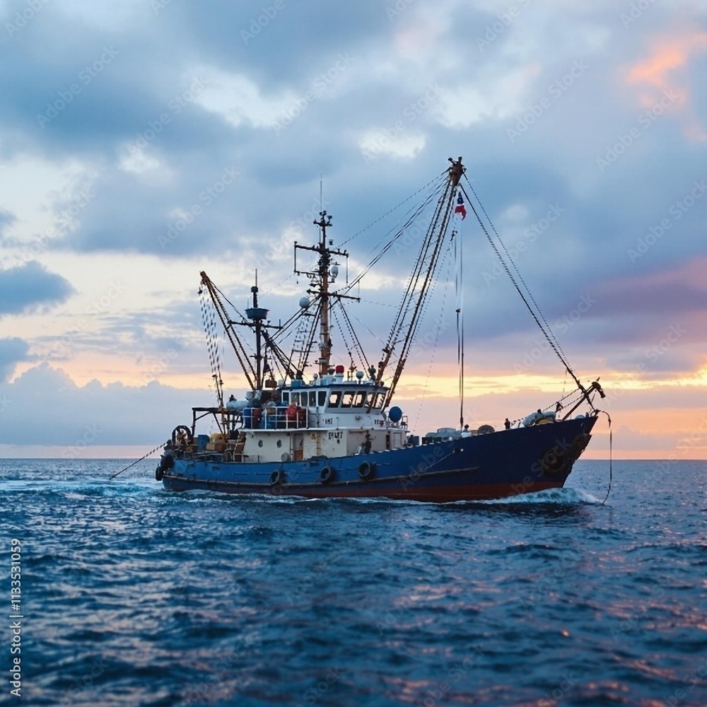 Fototapeta premium boat in the sea