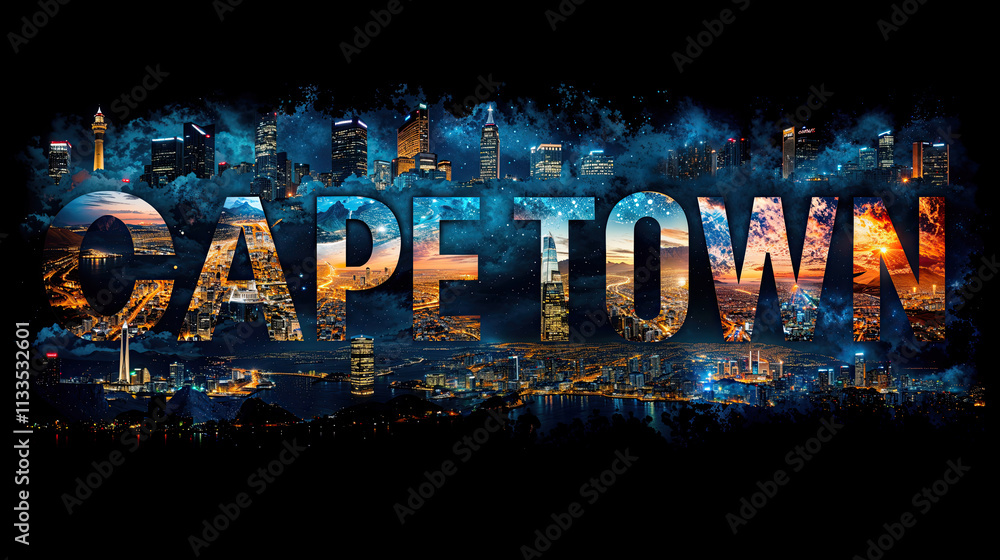 Fototapeta premium Trendy travel advertisement poster with the text 