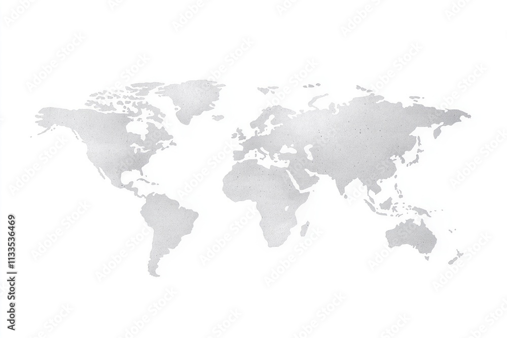 Simple grey world map. Suitable for travel concepts. Shows global connections. Modern minimalist style. Great for presentations. Versatile use for web design infographics. Illustrates global Simple grey world map. Suitable for travel concepts. Shows global connections. Modern minimalist style. Great for presentations. Versatile use for web design infographics. Illustrates global