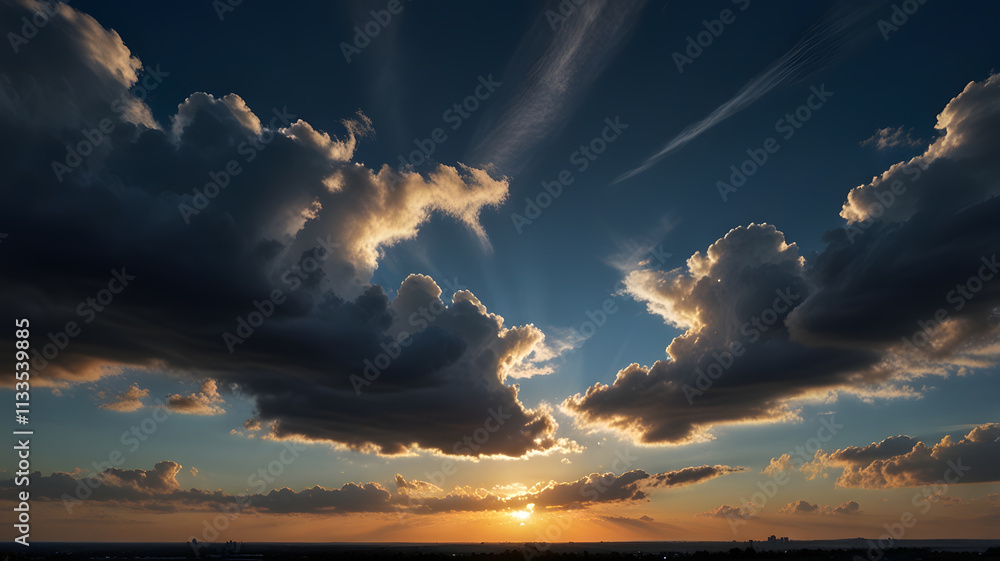 Fototapeta premium sky rain cloud thunderstorm