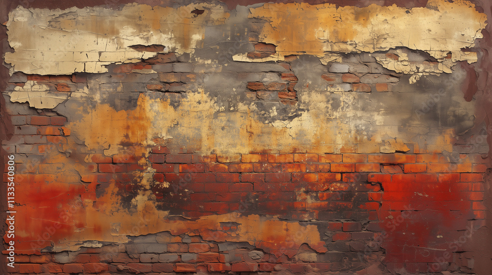 Obraz premium Backgrounds Old Brick Wall Rustic Weathered Appearance Background