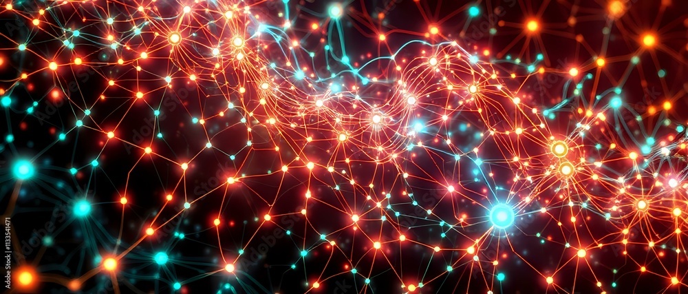 Harmonious Nanobot Swarm – Glowing Cityscape at Night Harmonious Nanobot Swarm – Glowing Cityscape at Night