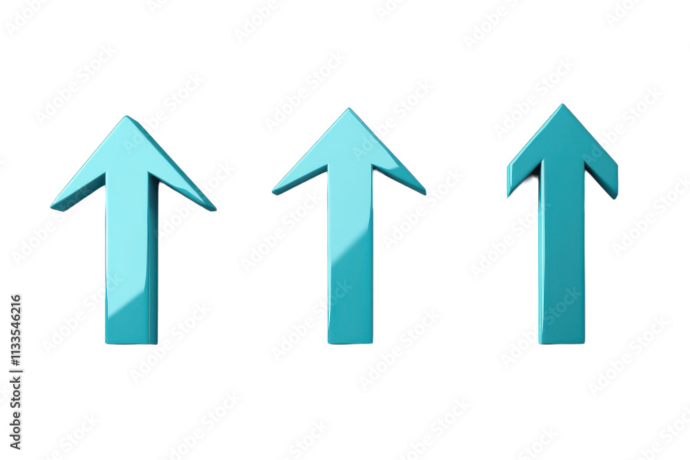 Cyan Arrow Icon Isolated on Transparent Background Cyan Arrow Icon Isolated on Transparent Background