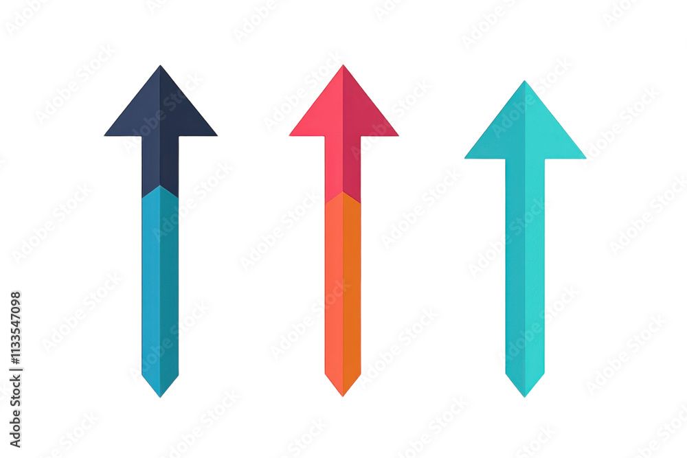 Flat Arrow Icons Set Isolated on Transparent Background Flat Arrow Icons Set Isolated on Transparent Background