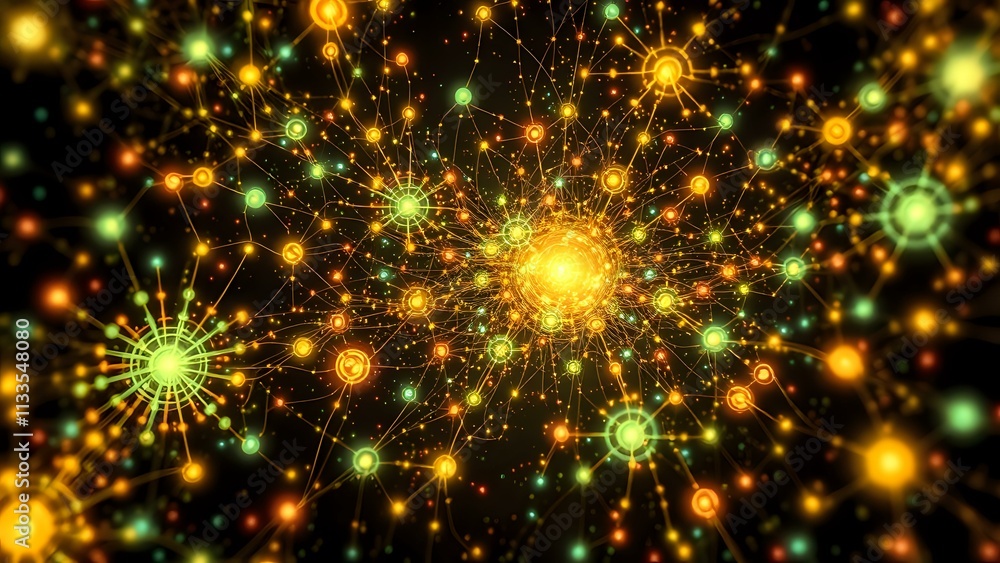 Glowing Galaxy Circuitry: Art Nouveau-Inspired Digital Universe Glowing Galaxy Circuitry: Art Nouveau-Inspired Digital Universe