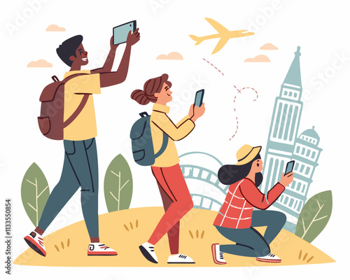 people traveling around the world