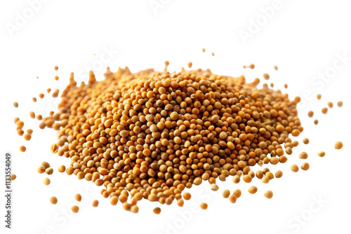 Fresh Mustard Seed Isolated on Transparent Background photo