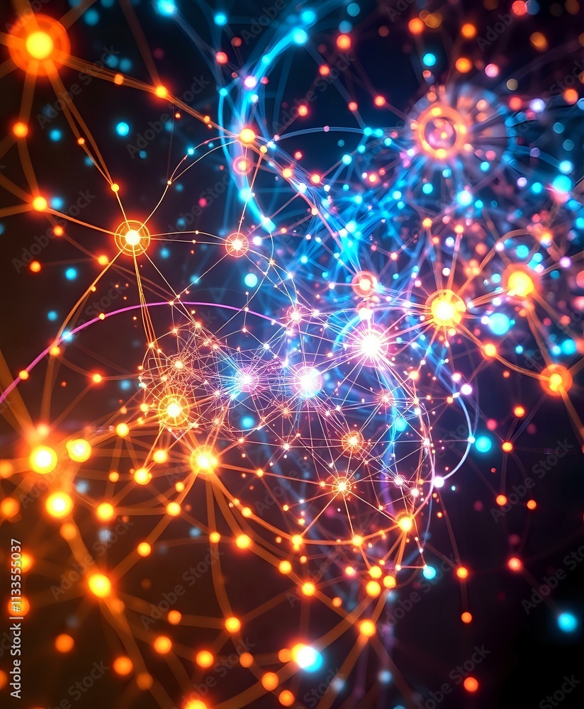 Fototapeta premium Quantum Internet Traffic Pattern Art