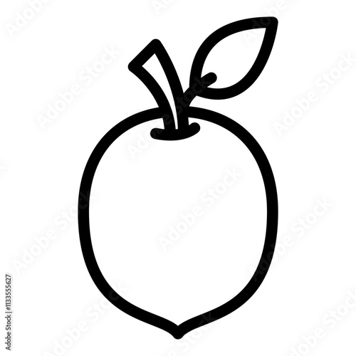 sapodilla icon with line style