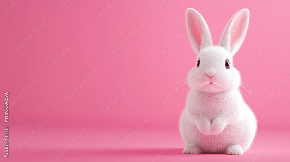 cute rabbit on a pink background, fluffy and adorable, perfect for Easter or spring themes, animal imagery suitable for children s content or holiday decorations, joyful and vibrant appearance cute rabbit on a pink background, fluffy and adorable, perfect for Easter or spring themes, animal imagery suitable for children s content or holiday decorations, joyful and vibrant appearance