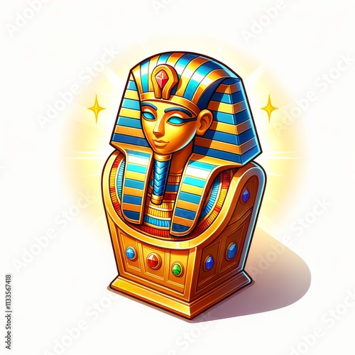 Anubis Guarded Ancient Treasure Chest photo