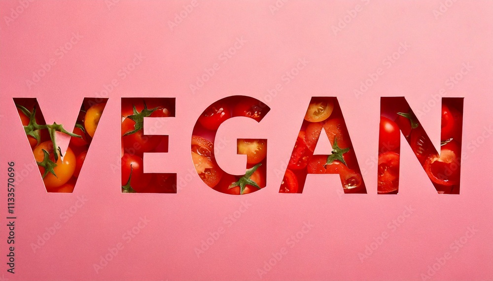 Fototapeta premium A pink paper cutout spelling the word 