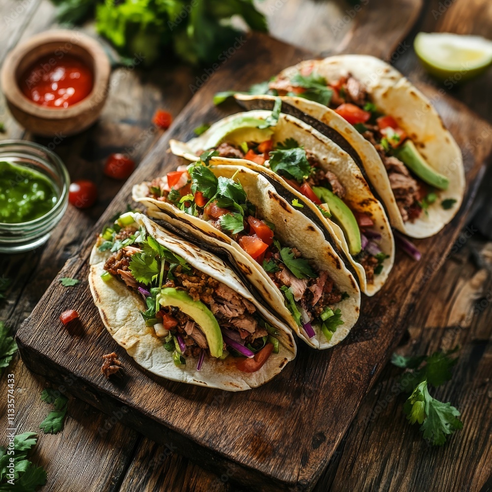 Tacos on table Tacos on table