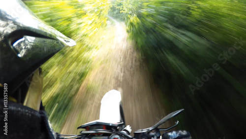 Enduro bike rider POV photo