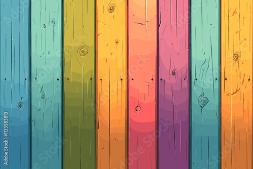 Colorful wooden board with a rainbow of colors