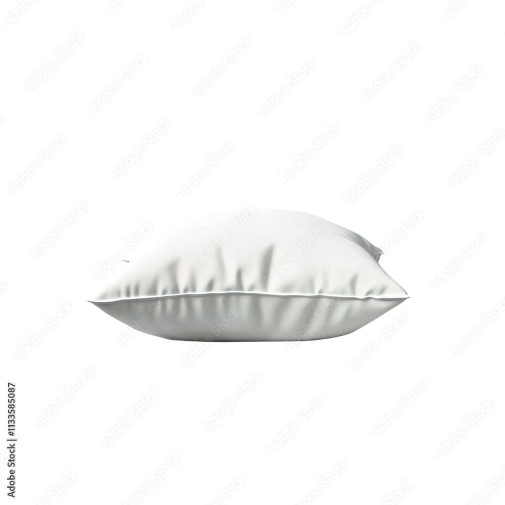 Isolated White Pillow Mockup - Side View Isolated White Pillow Mockup - Side View