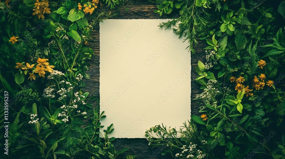 Traditional medicine note layout, showcasing dried herbs, natural remedies, and rustic design for wellness, holistic health, and herbal themes Traditional medicine note layout, showcasing dried herbs, natural remedies, and rustic design for wellness, holistic health, and herbal themes