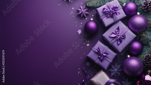 Celebratory Purple Christmas Theme