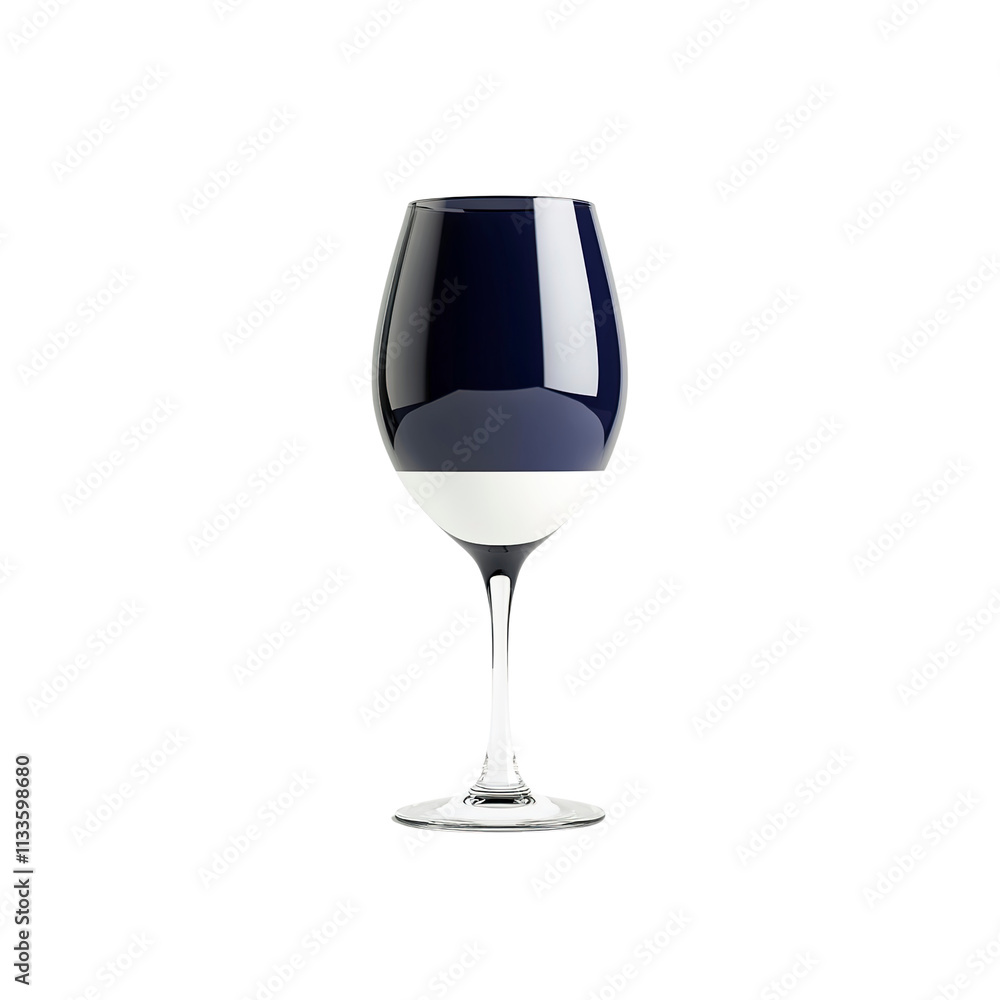 Stylish Two-Tone Wine Glass, Navy Blue and White Stemware Stylish Two-Tone Wine Glass, Navy Blue and White Stemware
