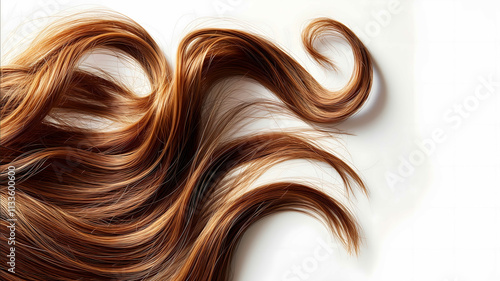 very valuable adobe stock photo of hairs curls on white background