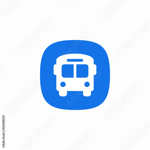 bus public transportation icon sign vector