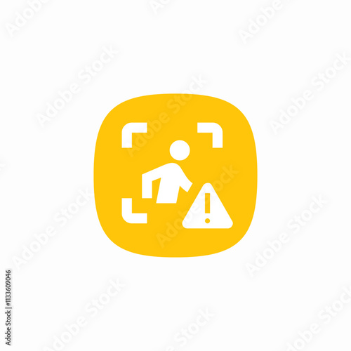 motion detection camera icon sign vector