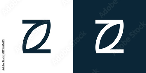 Abstract logo combination of letters Z, O, L, abstract letter Z line art logo