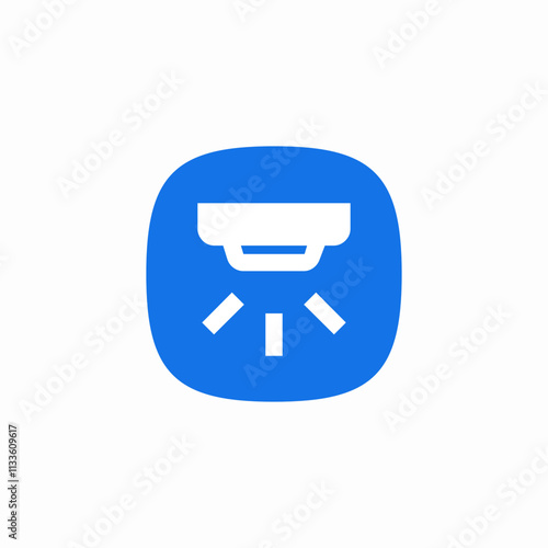 smoke detector alarm icon sign vector