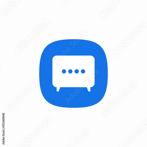 tv set smart assistant icon sign vector